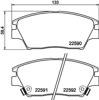 HELLA 8DB 355 025-741 Brake Pad Set, disc brake
