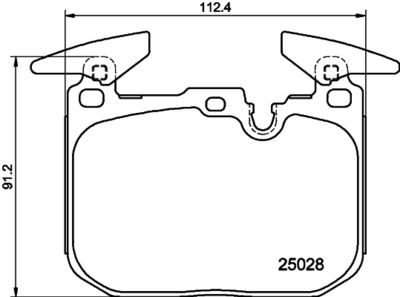 Brake Pad Set, disc brake HELLA 8DB 355 025-771