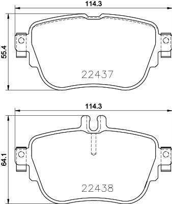 HELLA 8DB 355 025-781 Brake Pad Set, disc brake