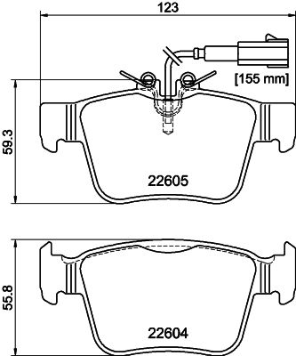 HELLA 8DB 355 025-881 Brake Pad Set, disc brake