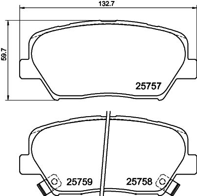 HELLA 8DB 355 025-911 Brake Pad Set, disc brake