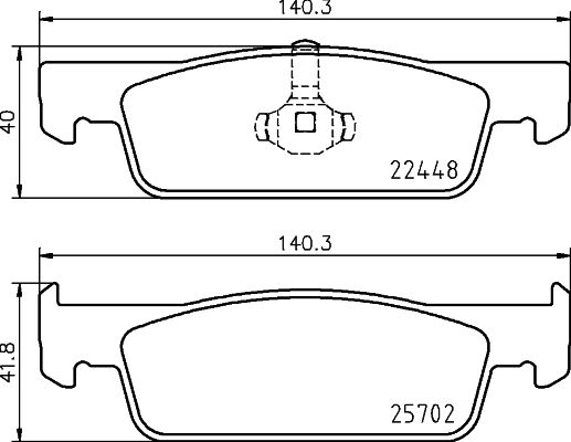 HELLA 8DB 355 031-551 Brake Pad Set, disc brake