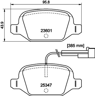 HELLA 8DB 355 031-561 Brake Pad Set, disc brake