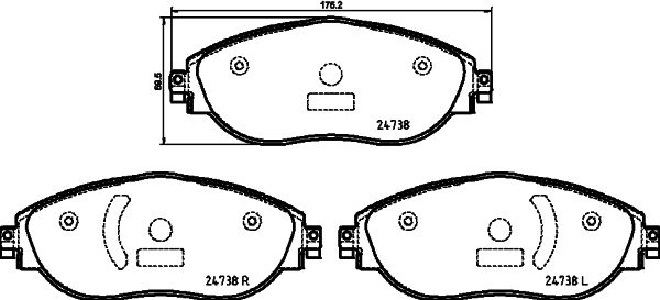 HELLA 8DB 355 031-751 Brake Pad Set, disc brake