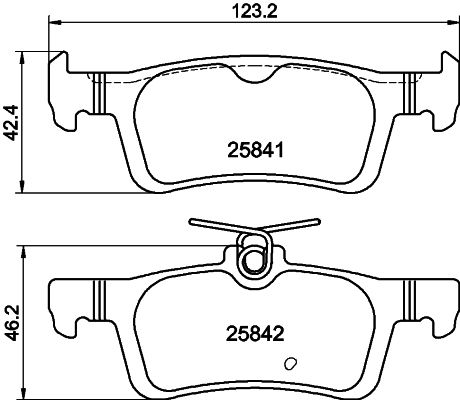 HELLA 8DB 355 031-761 Brake Pad Set, disc brake