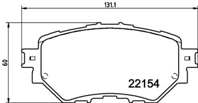 Brake Pad Set, disc brake HELLA 8DB 355 032-091