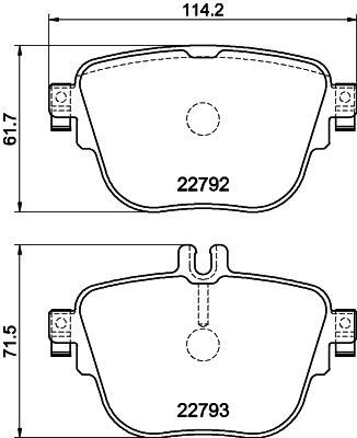 HELLA 8DB 355 032-161 Brake Pad Set, disc brake