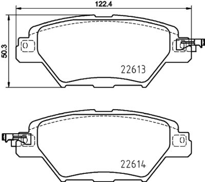 Brake Pad Set, disc brake HELLA 8DB 355 036-521