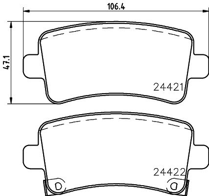 HELLA 8DB 355 037-651 Brake Pad Set, disc brake