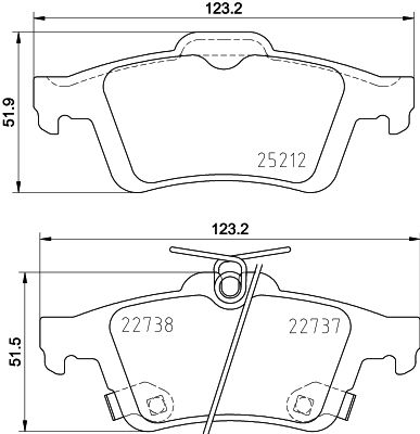 HELLA 8DB 355 037-661 Brake Pad Set, disc brake