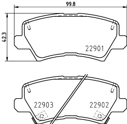 HELLA 8DB 355 037-921 Brake Pad Set, disc brake