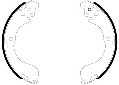 Brake Shoe Set HELLA 8DB 355 038-041