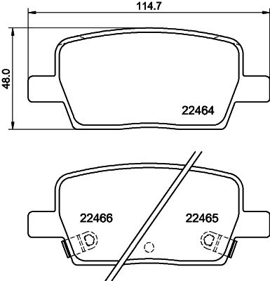 Brake Pad Set, disc brake HELLA 8DB 355 039-081