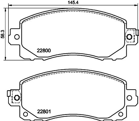 HELLA 8DB 355 039-161 Brake Pad Set, disc brake
