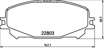 Brake Pad Set, disc brake HELLA 8DB 355 039-201