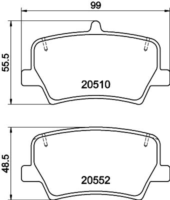 Brake Pad Set, disc brake HELLA 8DB 355 039-391