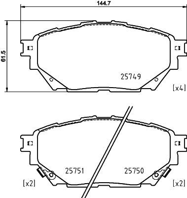 HELLA 8DB 355 039-471 Brake Pad Set, disc brake