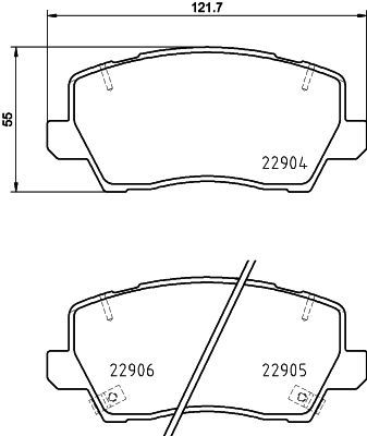 HELLA 8DB 355 039-491 Brake Pad Set, disc brake