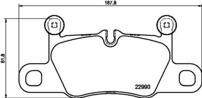 Brake Pad Set, disc brake HELLA 8DB 355 039-821