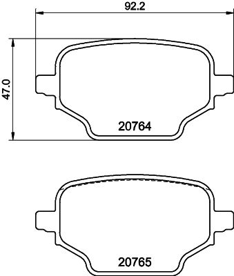 HELLA 8DB 355 039-911 Brake Pad Set, disc brake