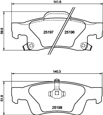 HELLA 8DB 355 040-031 Brake Pad Set, disc brake