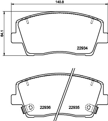 HELLA 8DB 355 040-111 Brake Pad Set, disc brake