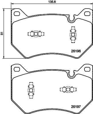 HELLA 8DB 355 040-151 Brake Pad Set, disc brake