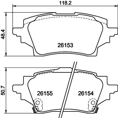HELLA 8DB 355 040-221 Brake Pad Set, disc brake