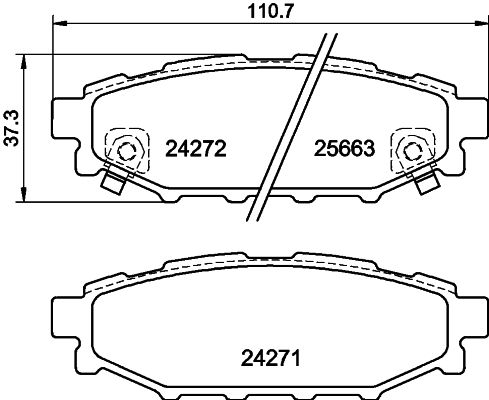 HELLA 8DB 355 040-391 Brake Pad Set, disc brake