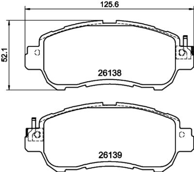 Brake Pad Set, disc brake HELLA 8DB 355 040-571
