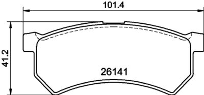 Brake Pad Set, disc brake HELLA 8DB 355 040-721