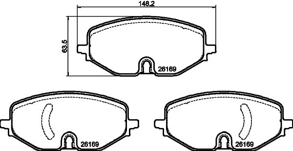 HELLA 8DB 355 040-801 Brake Pad Set, disc brake