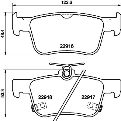 HELLA 8DB 355 040-871 Brake Pad Set, disc brake