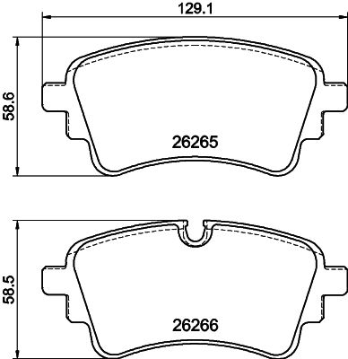 HELLA 8DB 355 040-961 Brake Pad Set, disc brake