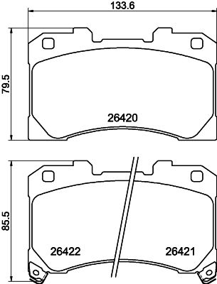 Brake Pad Set, disc brake HELLA 8DB 355 041-061