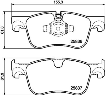 Brake Pad Set, disc brake HELLA 8DB 355 041-091
