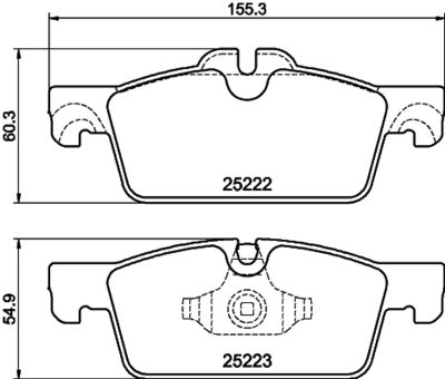 Brake Pad Set, disc brake HELLA 8DB 355 041-101