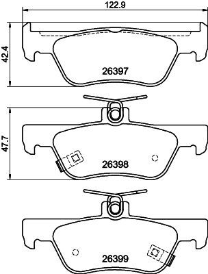 HELLA 8DB 355 043-091 Brake Pad Set, disc brake