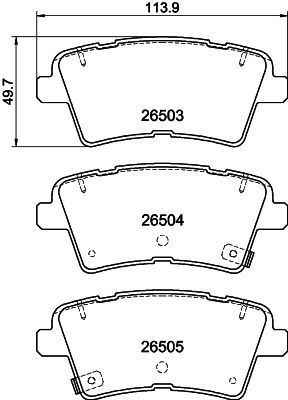 HELLA 8DB 355 044-231 Brake Pad Set, disc brake