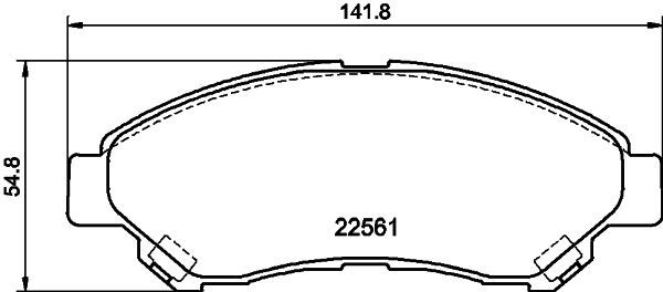 HELLA 8DB 355 044-371 Brake Pad Set, disc brake