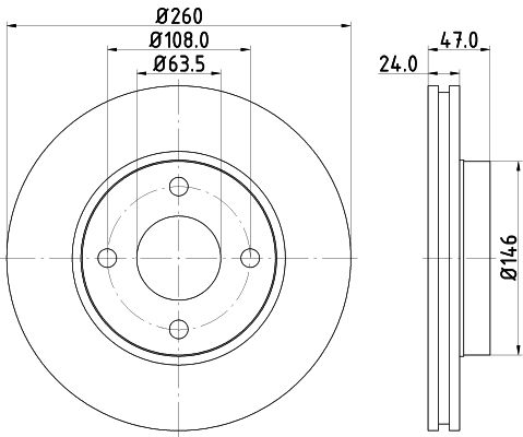 HELLA 8DD 355 103-371 Brake Disc