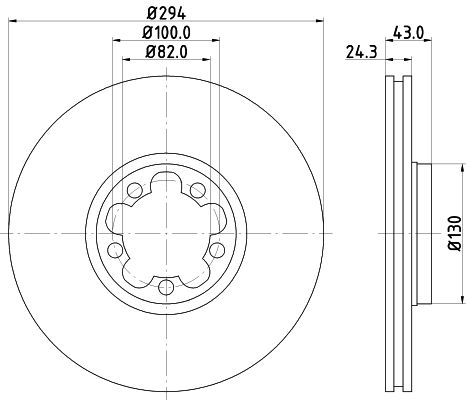 HELLA 8DD 355 107-311 Brake Disc