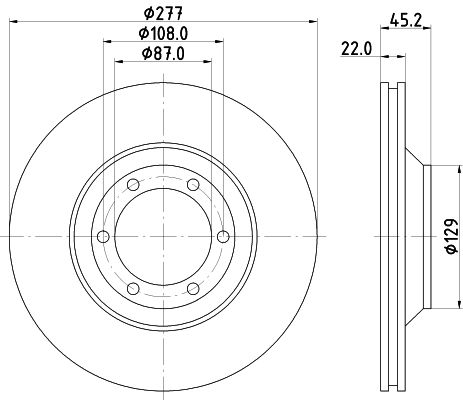 HELLA 8DD 355 113-041 Brake Disc