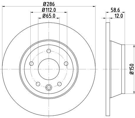 HELLA 8DD 355 113-841 Brake Disc
