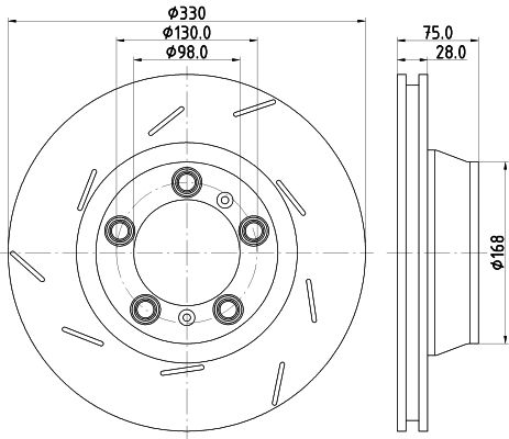 HELLA 8DD 355 133-671 Brake Disc