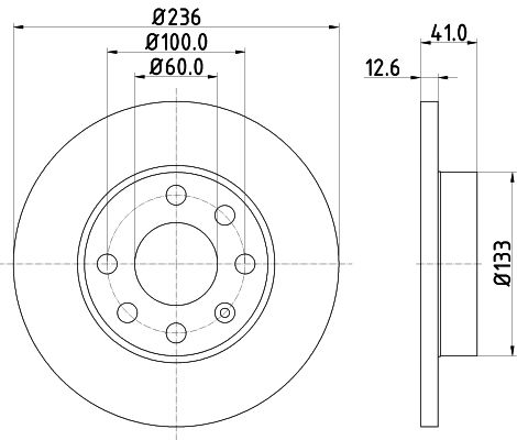 HELLA 8DD 355 100-431 Brake Disc