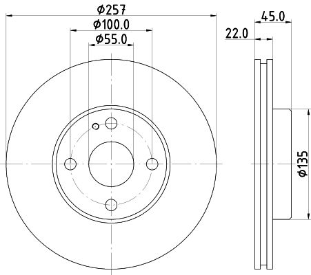 HELLA 8DD 355 103-181 Brake Disc