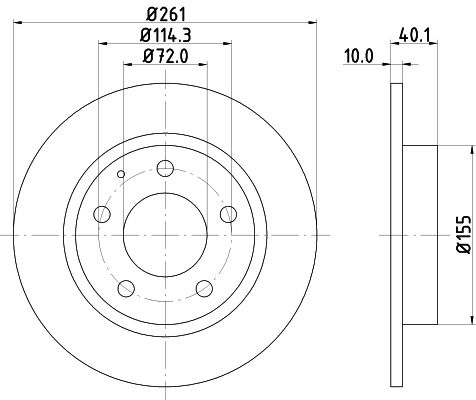 HELLA 8DD 355 103-231 Brake Disc