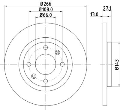 Brake Disc HELLA 8DD 355 105-751