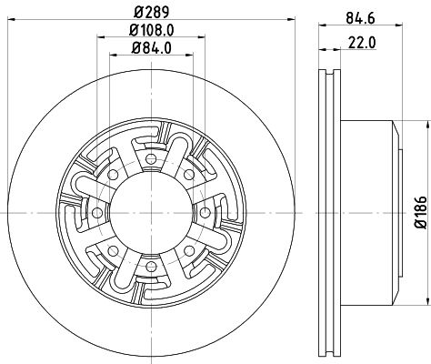 HELLA 8DD 355 105-791 Brake Disc